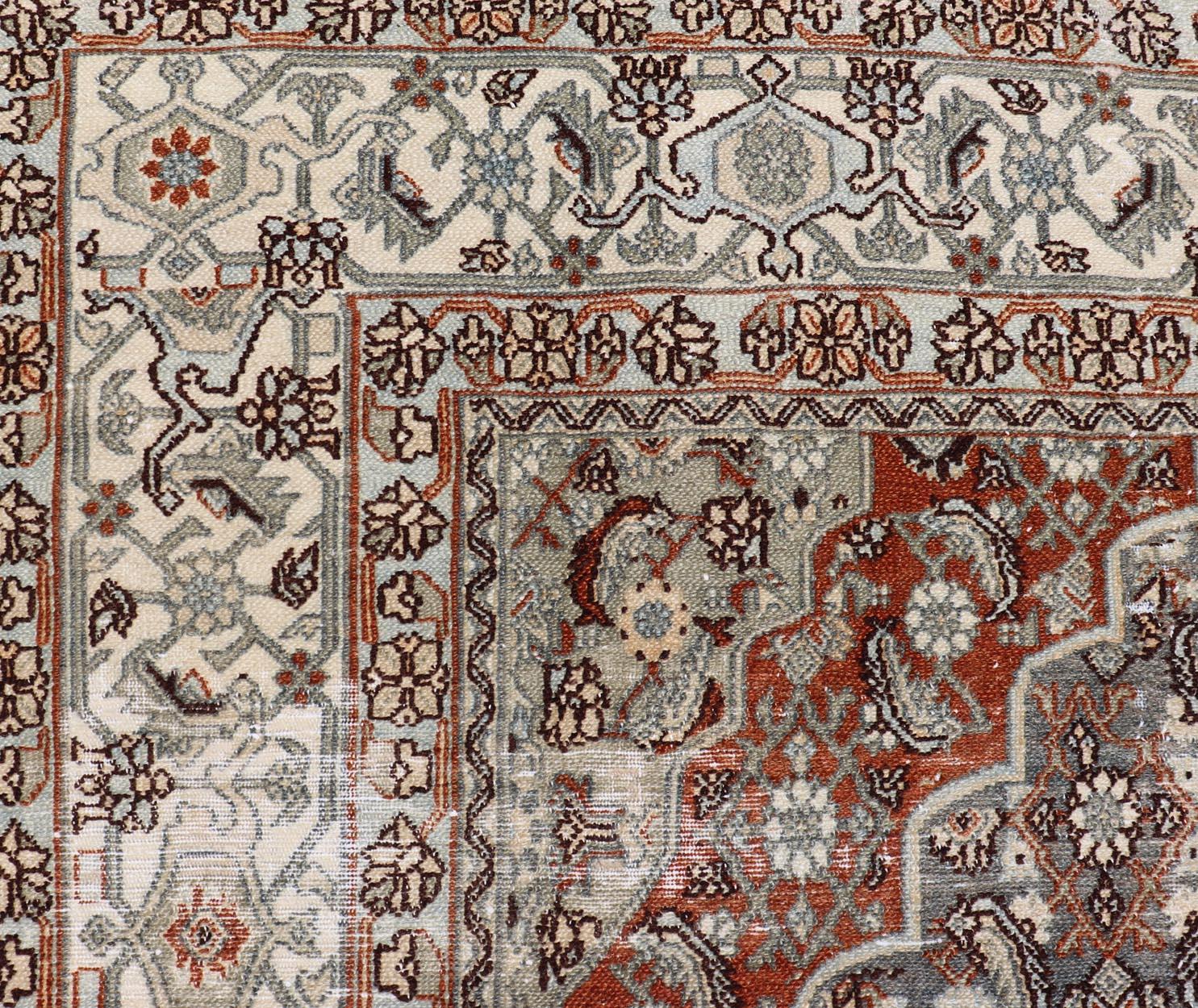 Antique Hamadan gallery rug with medallion and all-over sub-geometric design antique hand-knotted Persian Hamadan rug with Medallion; Keivan Woven Arts/ rug/ R20-1205, country of origin / type: Iran / Hamadan, circa 1920.

Measures: 7'1 x 16'5