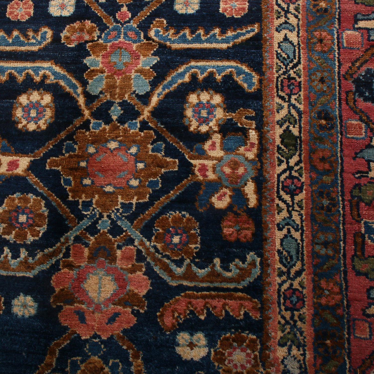red floral rug