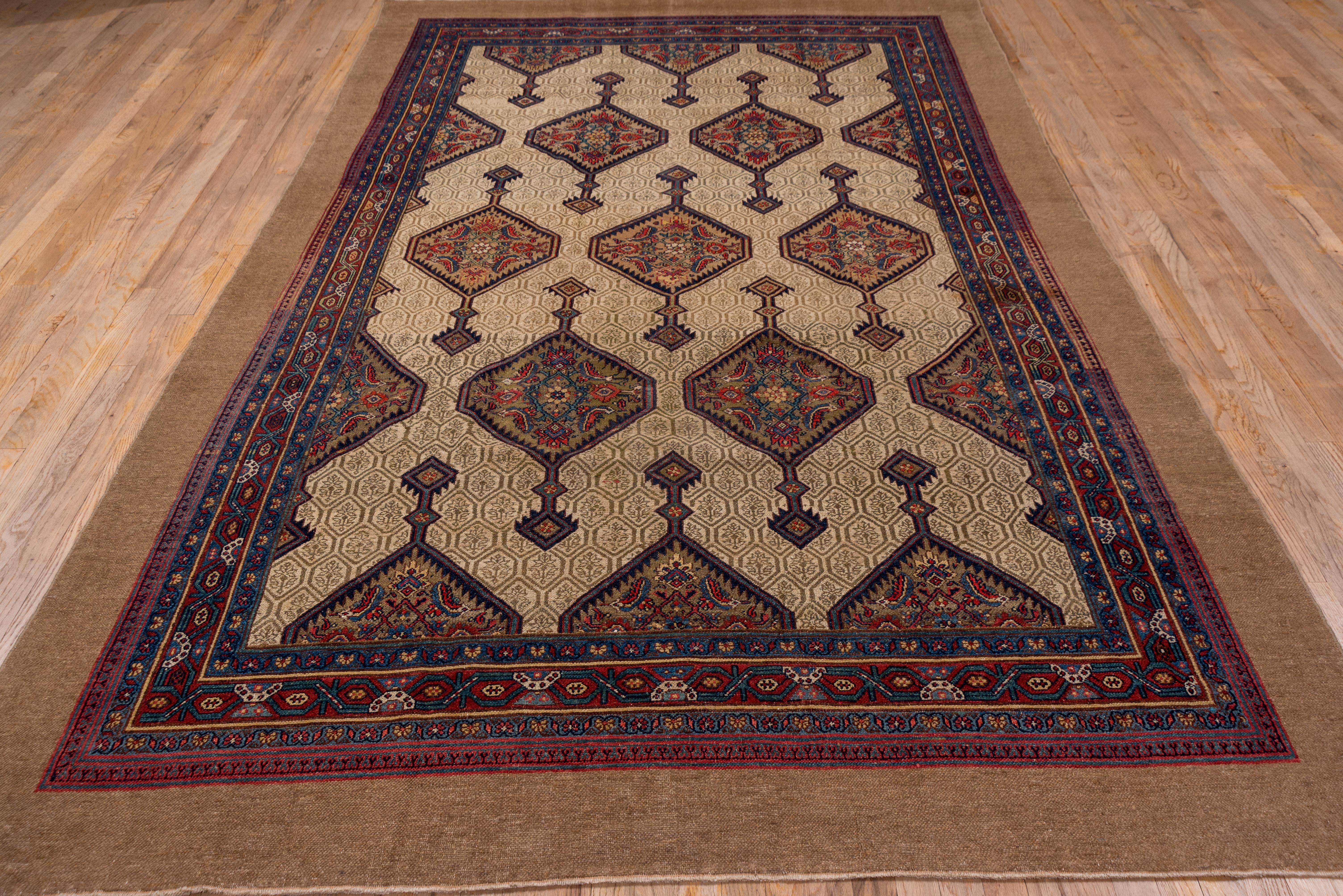 Malayer Antique Hamadan Oriental Carpet, West Persian Village For Sale