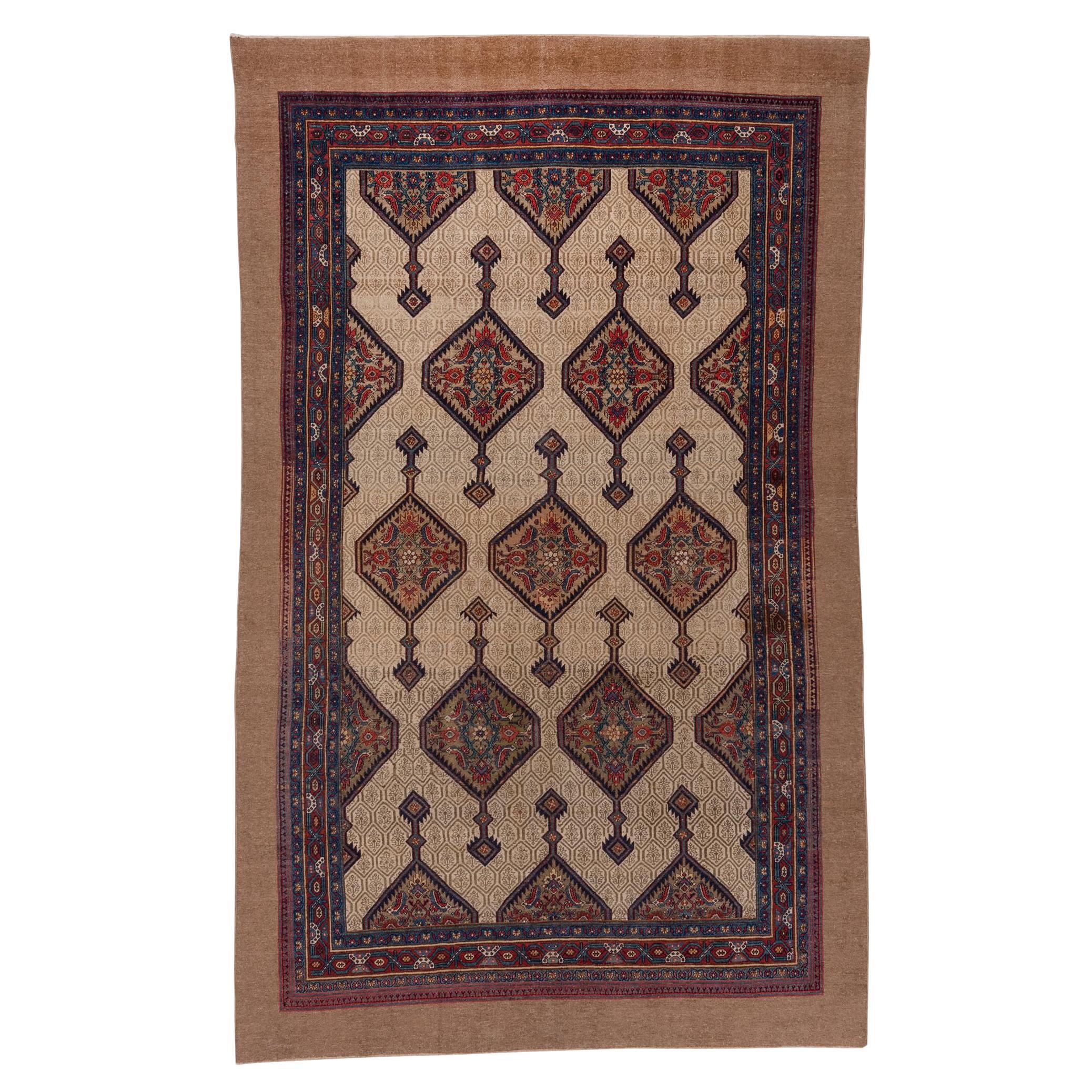 Antique Hamadan Oriental Carpet, West Persian Village For Sale