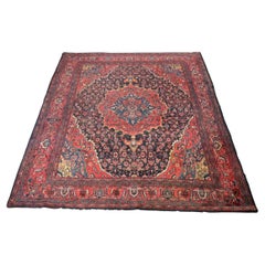 Antique Hamadan Oriental Wool Rug, circa 1920