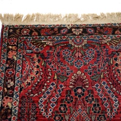 Antique Hamadan Oriental Wool Rug Runner, Circa 1930