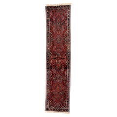 Antique Hamadan Oriental Wool Rug Runner, Circa 1930