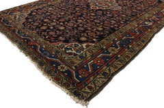 Antique Hamadan Persian Rug with Herati Design