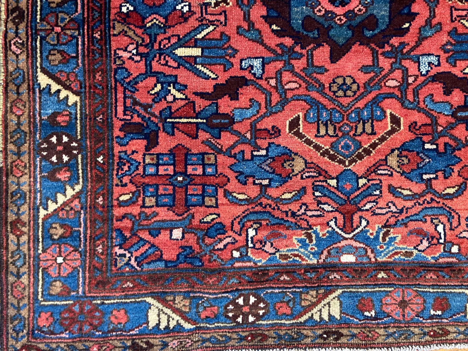 Antique Hamadan Rug In Good Condition For Sale In St. Albans, GB