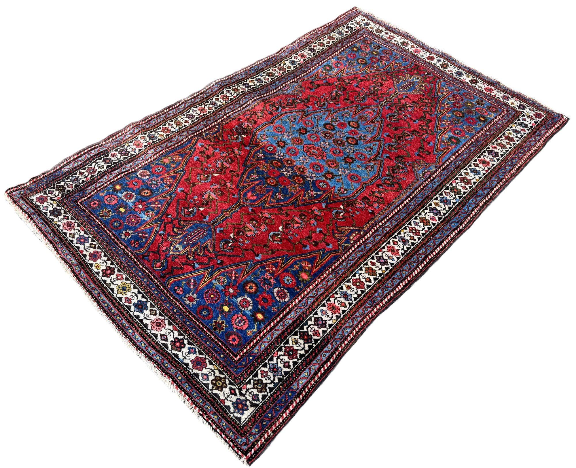 Antiker Hamadan-Teppich 1,96 m x 1,30 m im Zustand „Gut“ im Angebot in St. Albans, GB