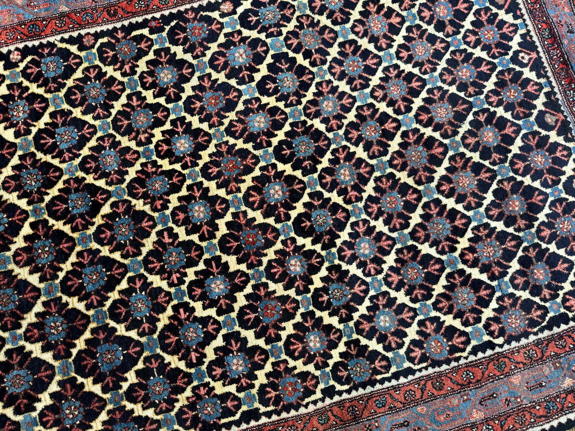 Antique Hamadan Rug 1.96m x 1.43m For Sale 6