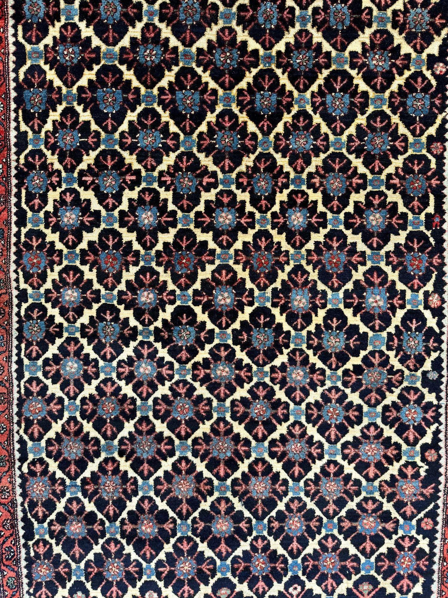 Antique Hamadan Rug 1.96m x 1.43m For Sale 10