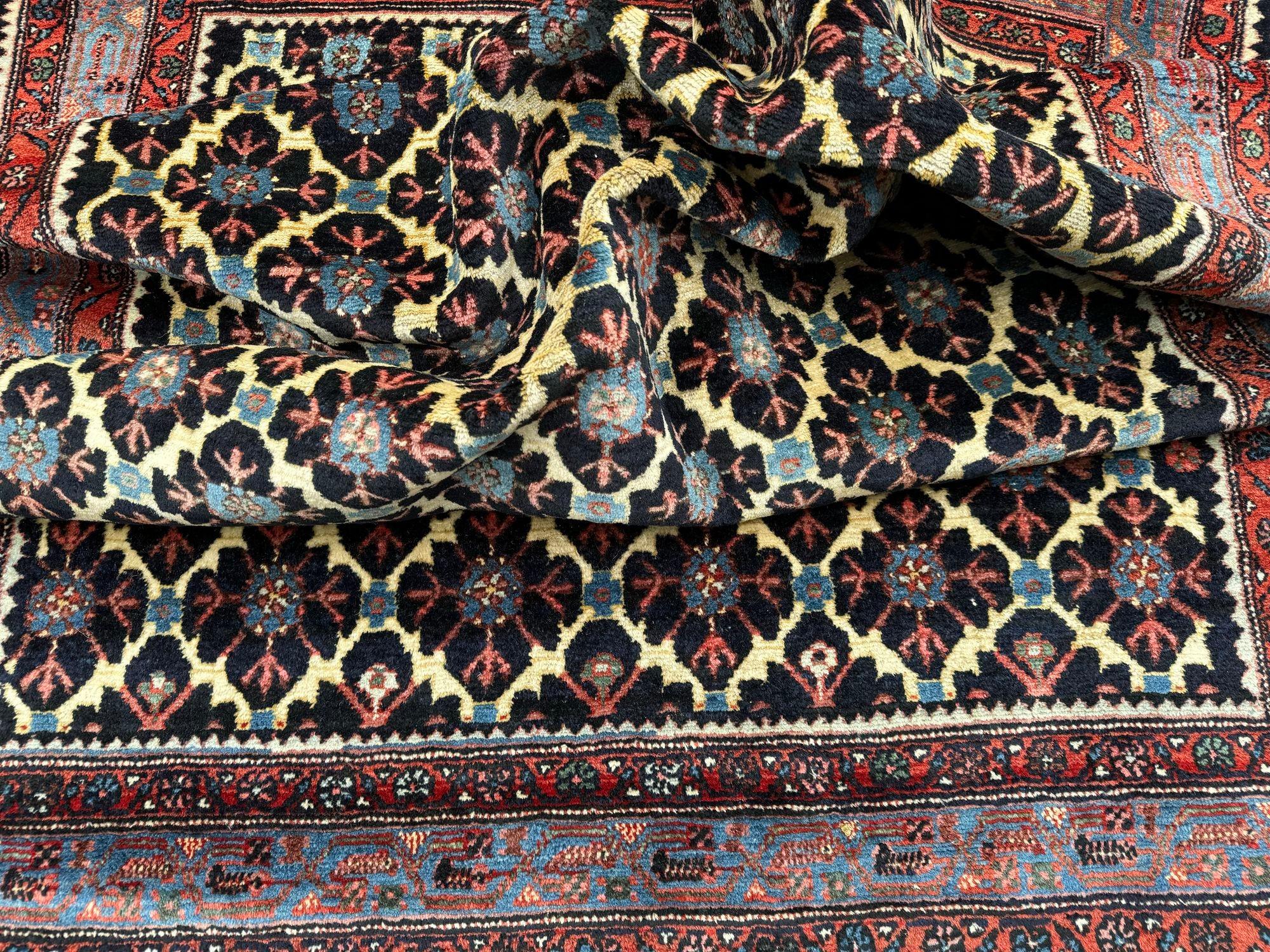 Antique Hamadan Rug 1.96m x 1.43m For Sale 13