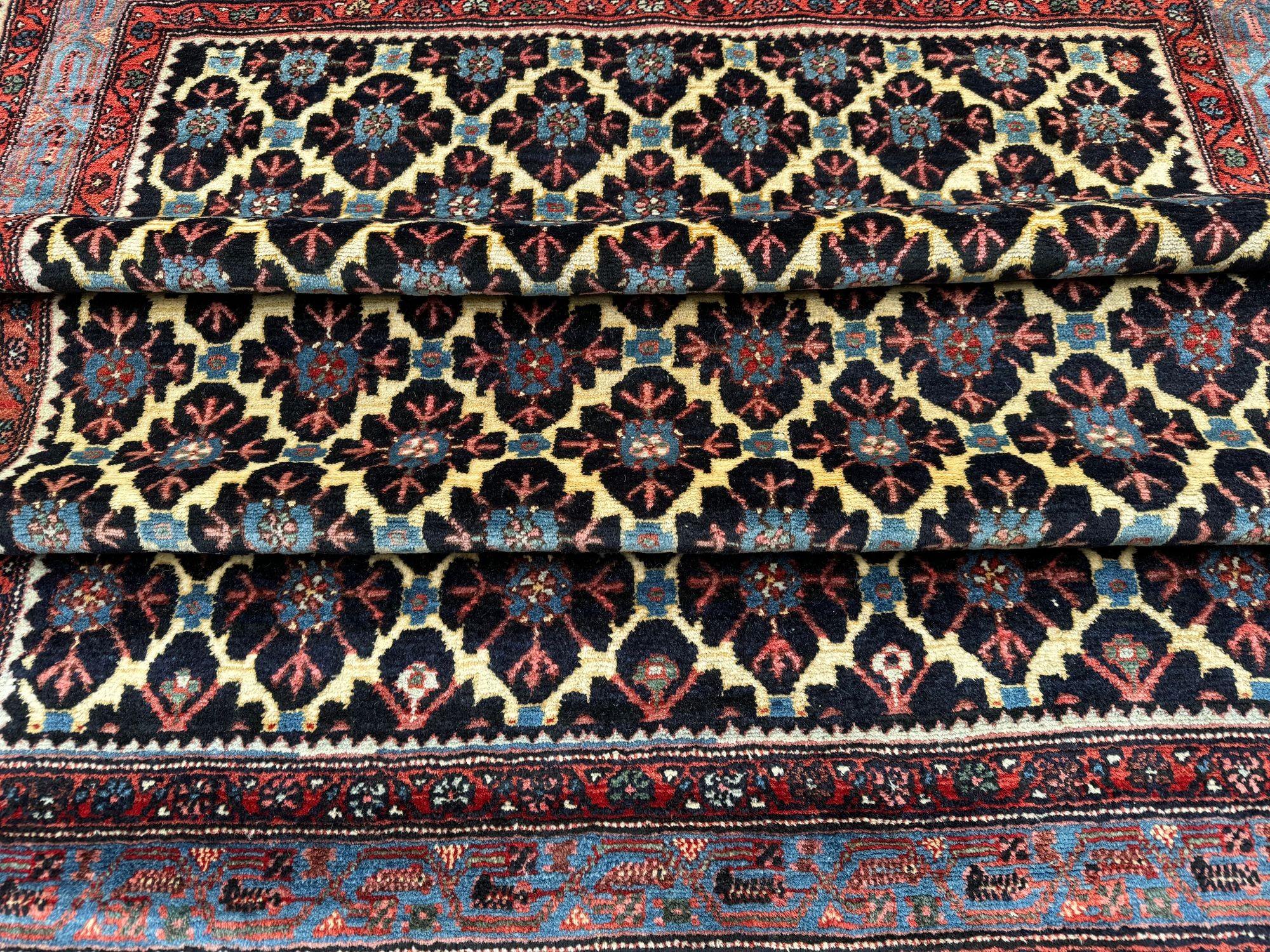 Antique Hamadan Rug 1.96m x 1.43m For Sale 13