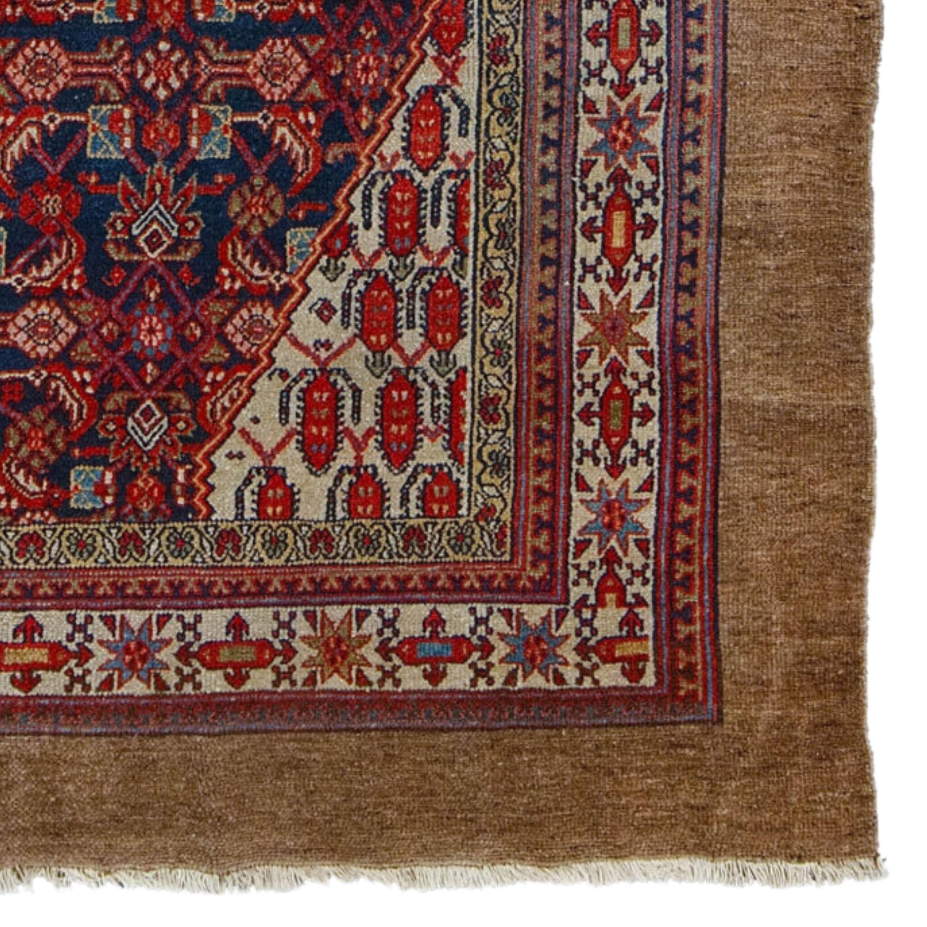Wool Antique Hamadan Rug - Late of 19th Century in Good Condition, Antique Rug For Sale