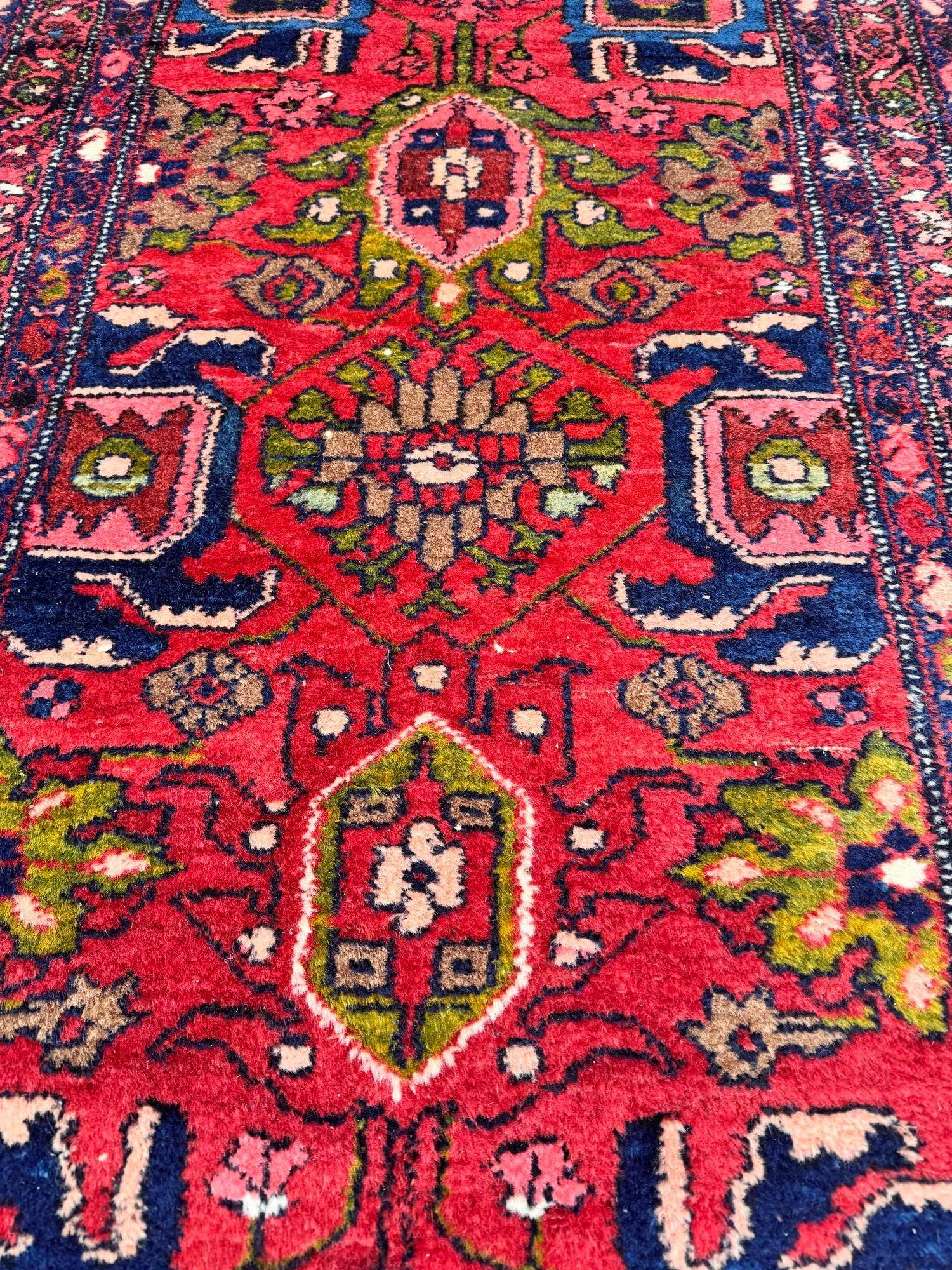 Antiker Hamadan-Läufer, 4,04 m x 0,84 m, antik im Angebot 3