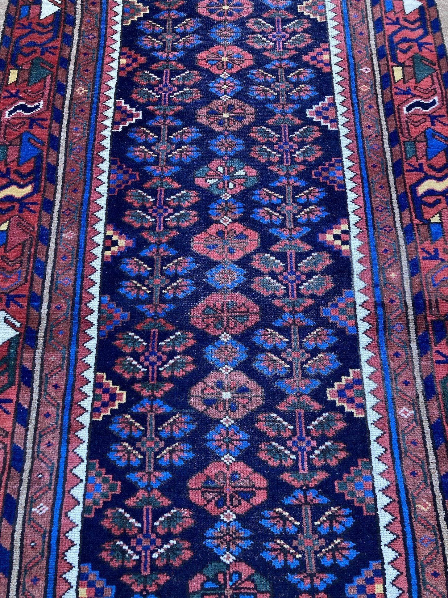 Runner antico di Hamadan 4,05m x 1,05m in vendita 2