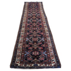 Runner antico di Hamadan, stile casa di campagna, circa 1920