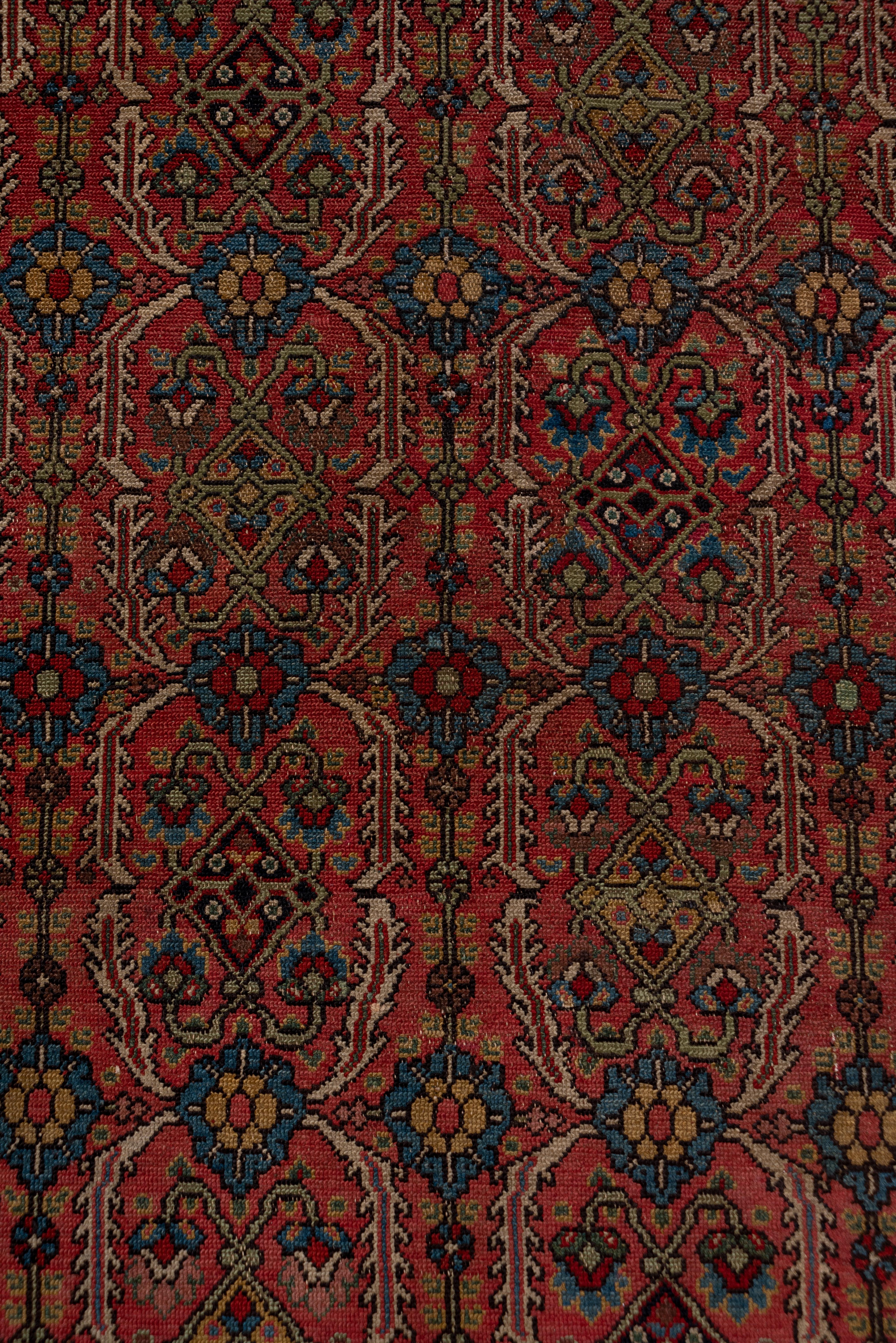 Tribal Antique Hamadan Runner, Deep Tones, circa 1900s For Sale