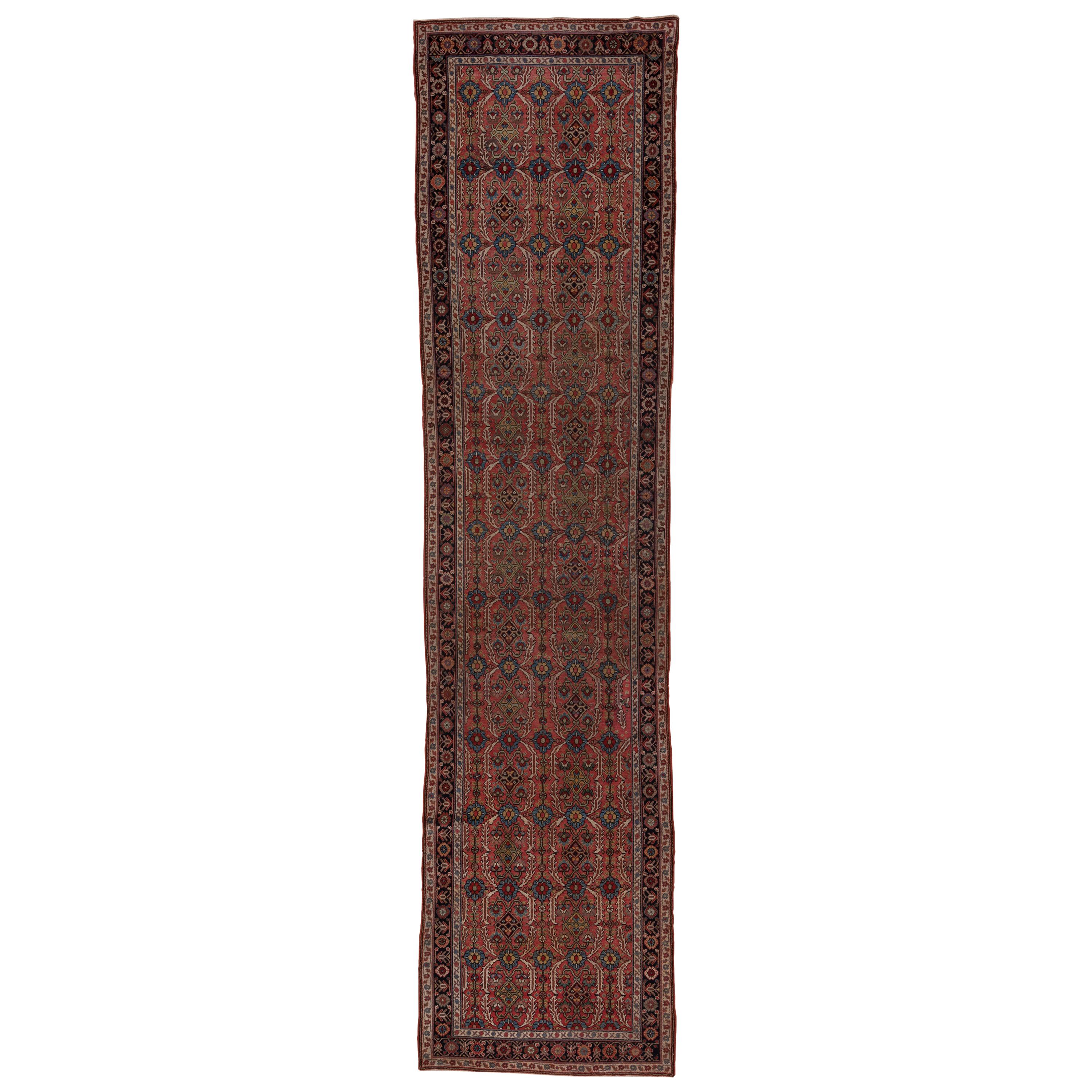 Antique Hamadan Runner, Deep Tones, circa 1900s