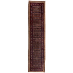 Tapis de couloir ancien de Hamadan, fin du 19ème siècle