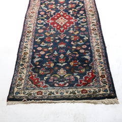 Antique Hamadan Runner Oriental Wool Rug C1930