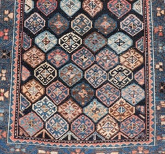 Antique Hamadan Runner with All-Over Tribal Design in Jewel Tones 3'5 x 18'8