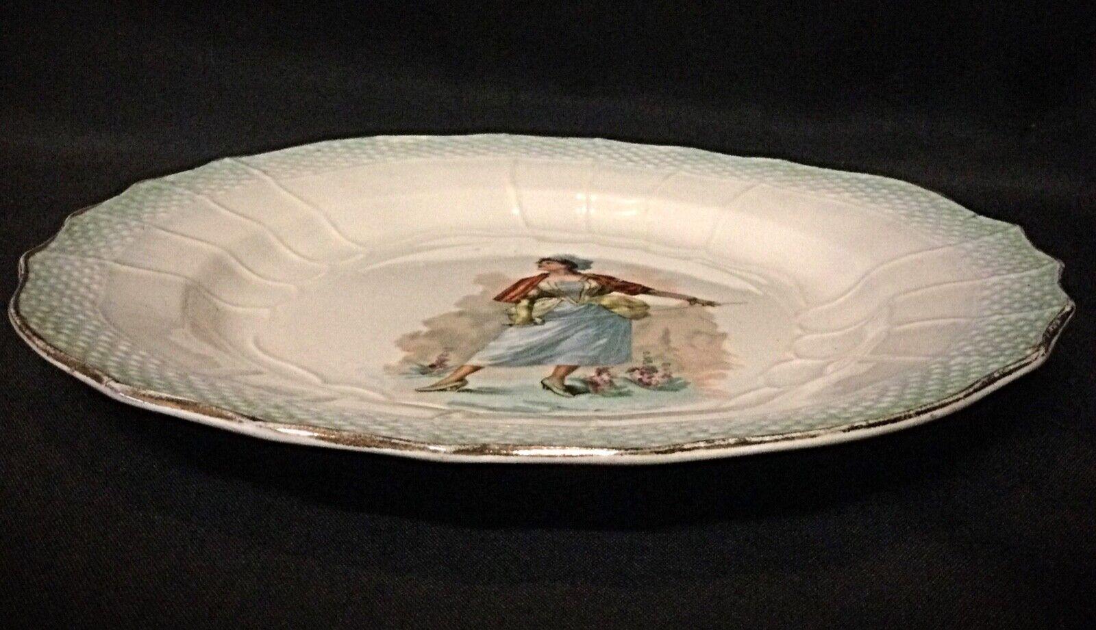 Français Ancienne assiette en faïence Hamage Nord - 20e siècle - 2Y33 en vente