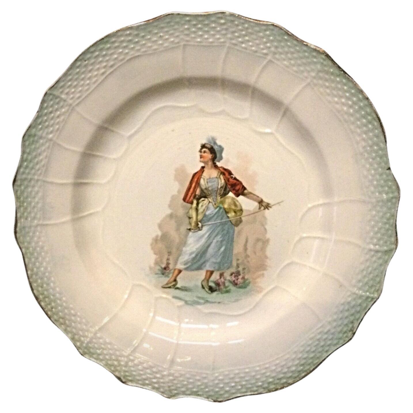 Antique "Hamage Nord" Faience Plate - 20th Century - 2Y33