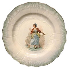 Antique "Hamage Nord" Faience Plate - 20th Century - 2Y33