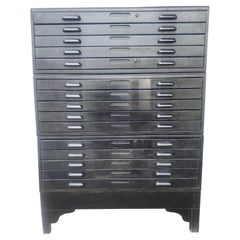 Antique Hamilton 15 drawer Stacking Flat File