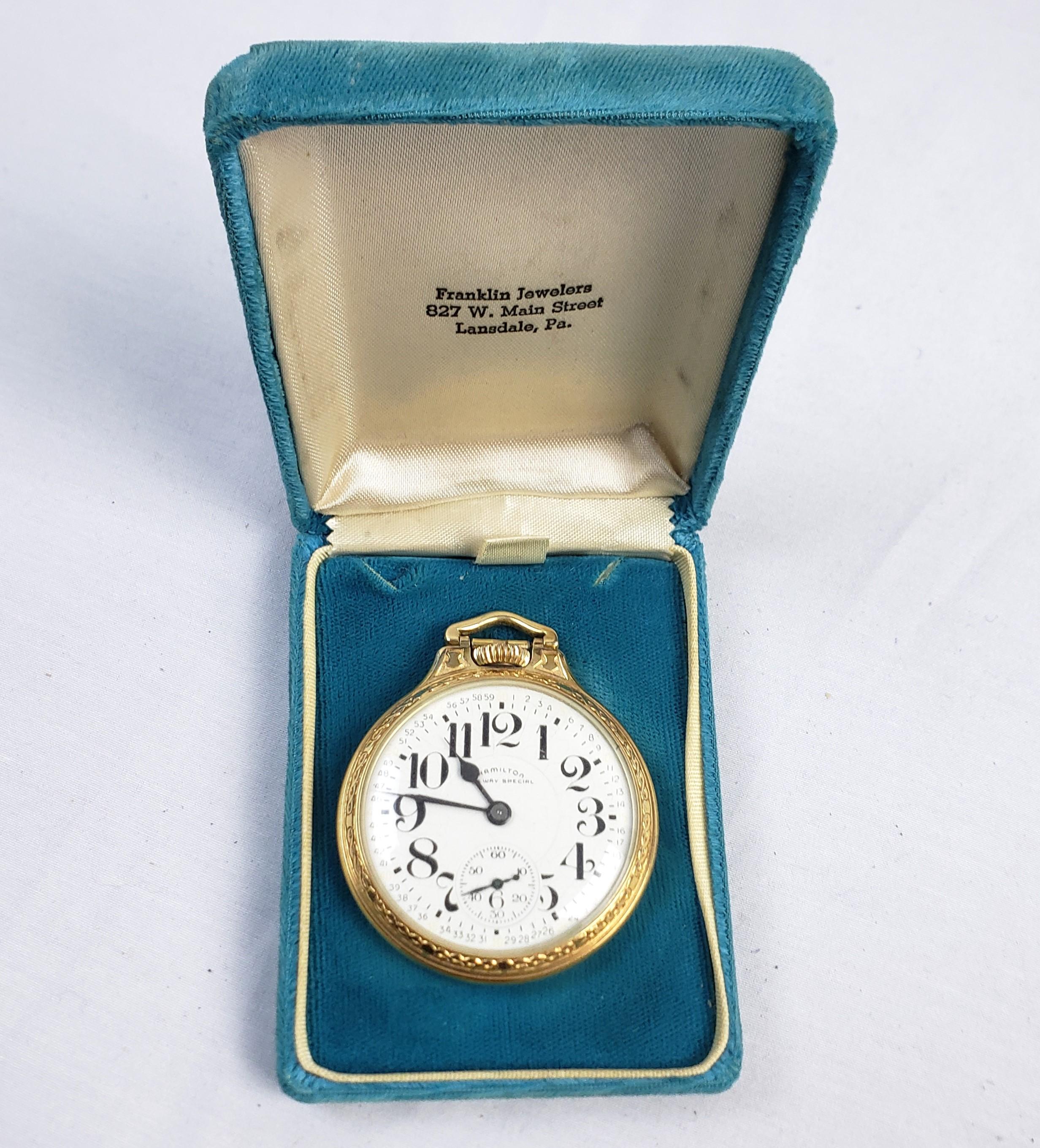 Antique Hamilton 21 Jewel Railway Special Pocket Watch For Sale 7
