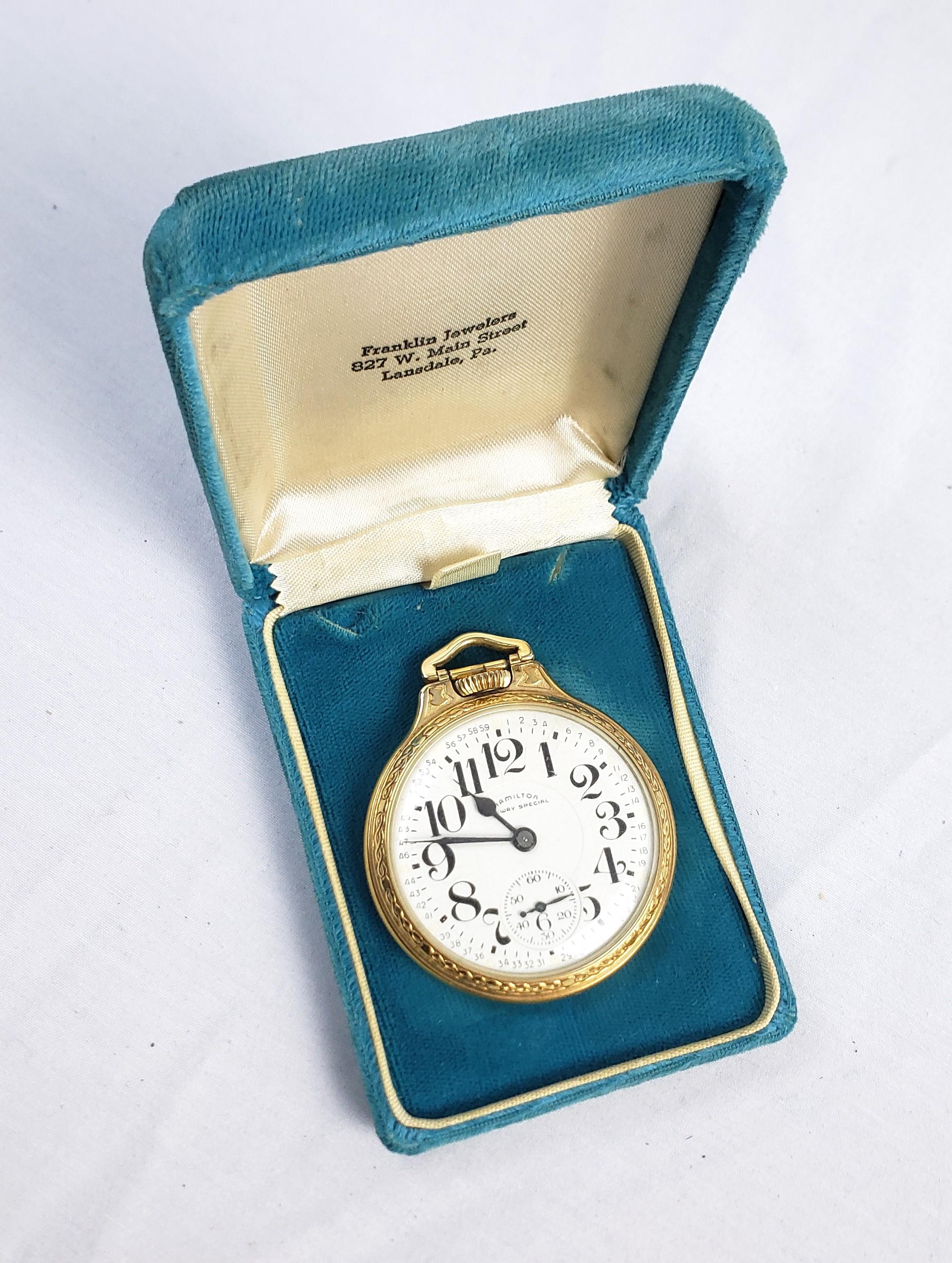 Antique Hamilton 21 Jewel Railway Special Pocket Watch For Sale 9