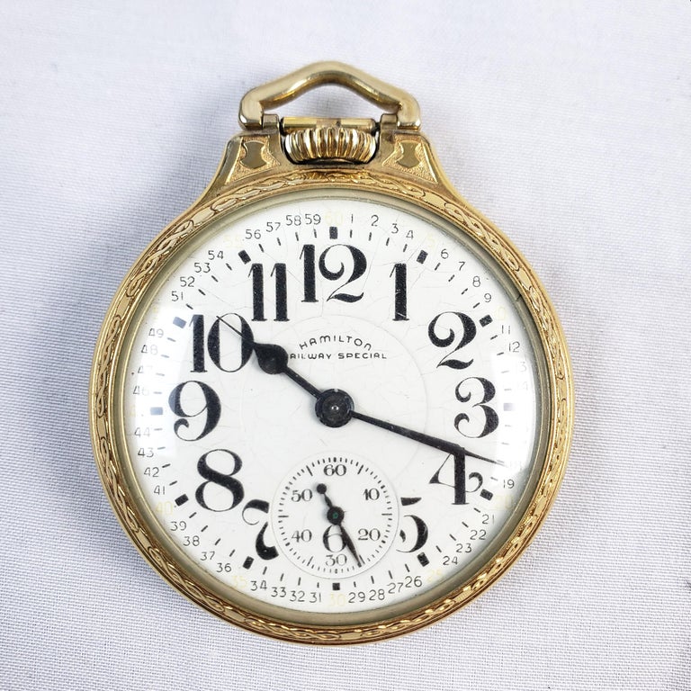 Antiguo reloj de bolsillo Hamilton 21 Jewel Railway Special en venta en  1stDibs