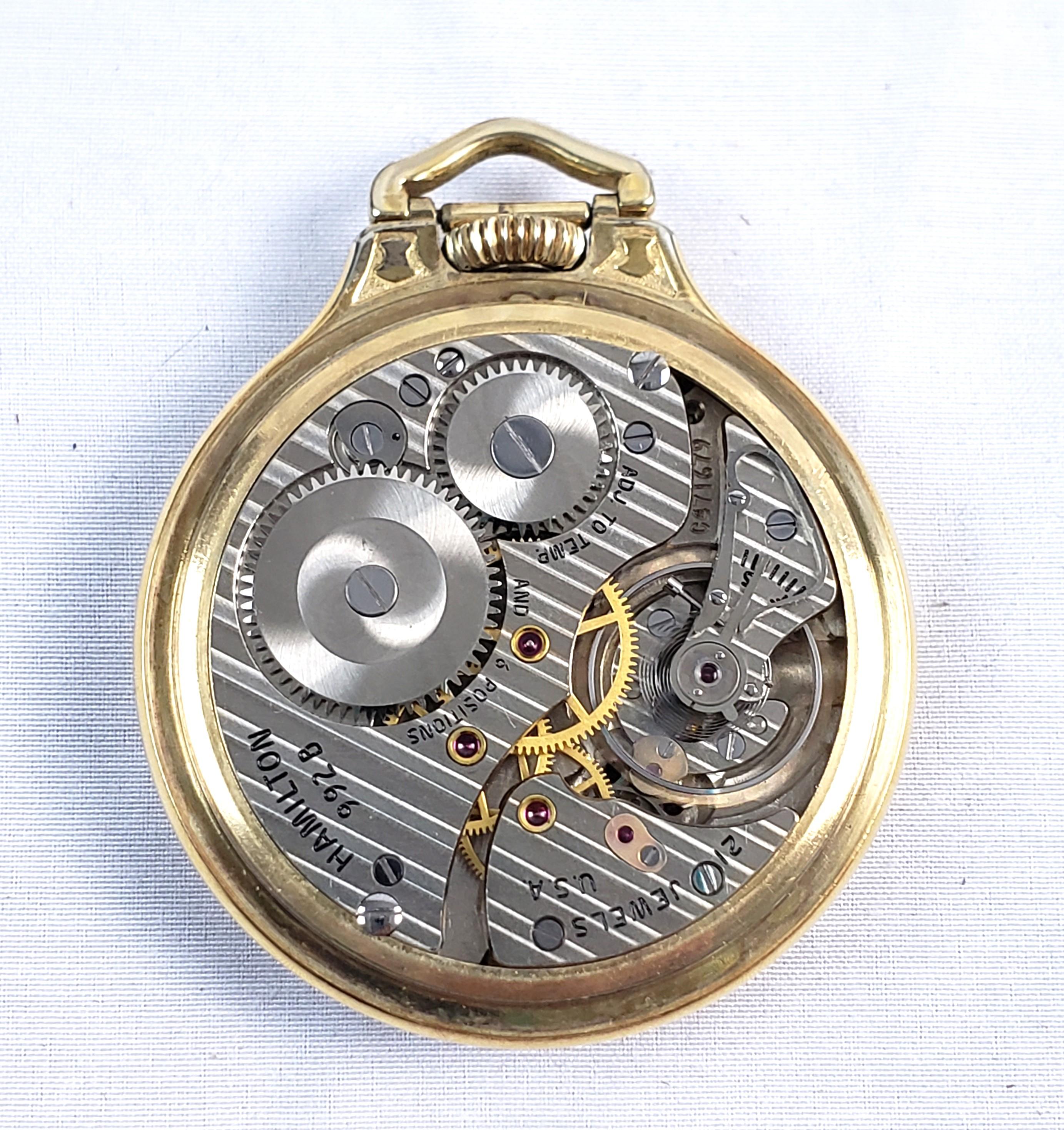 Metal Antique Hamilton 21 Jewel Railway Special Pocket Watch For Sale