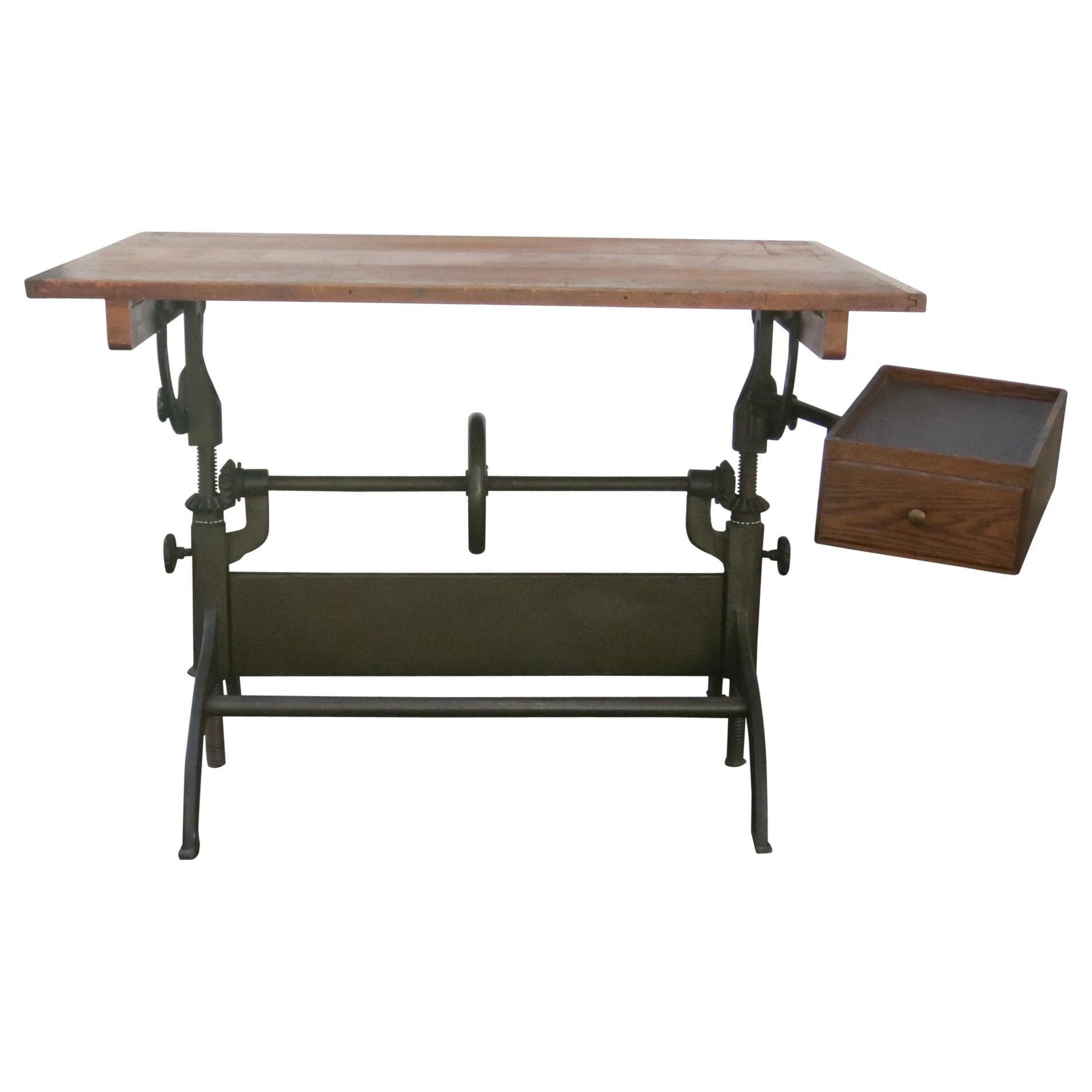 Antique Hamilton Drafting Table Industrial Table For Sale