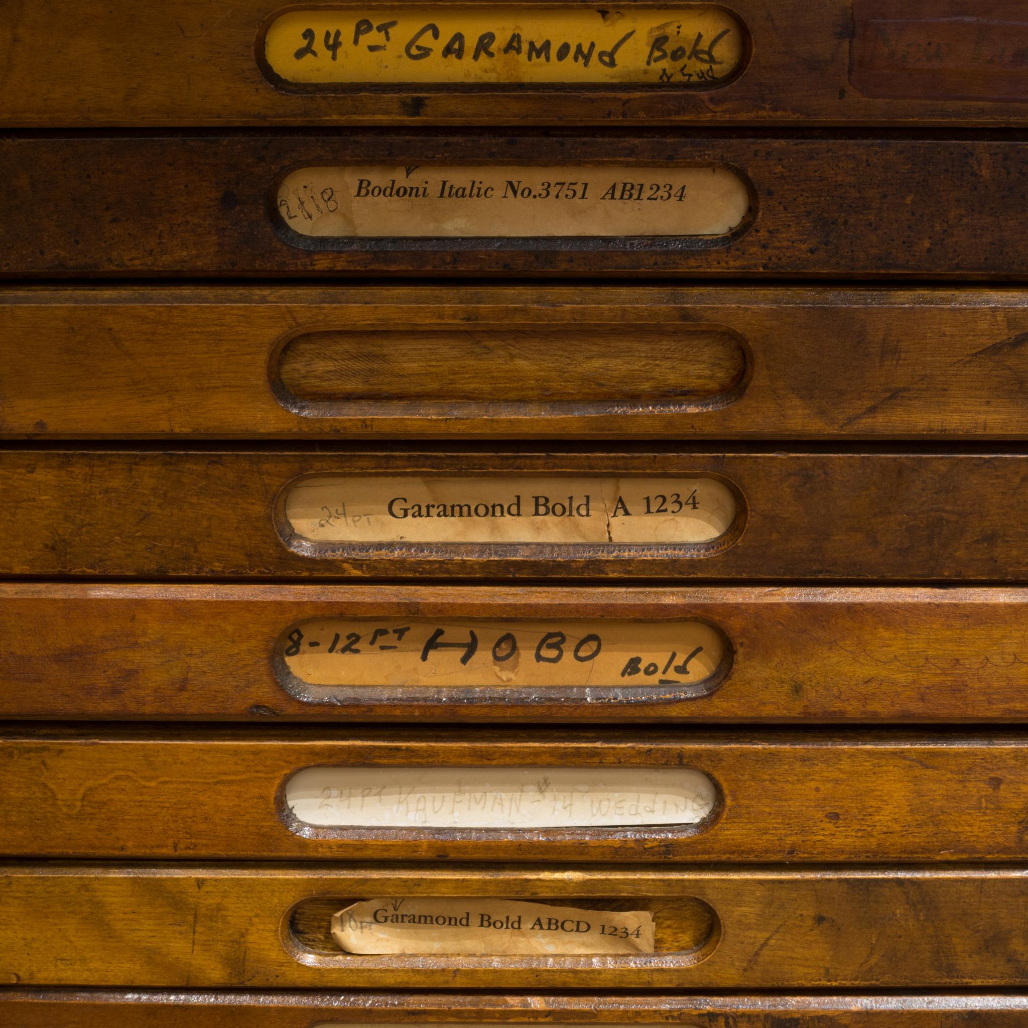 Antique Hamilton Industrial Typesetter's Cabinet, c.1920-1930 4