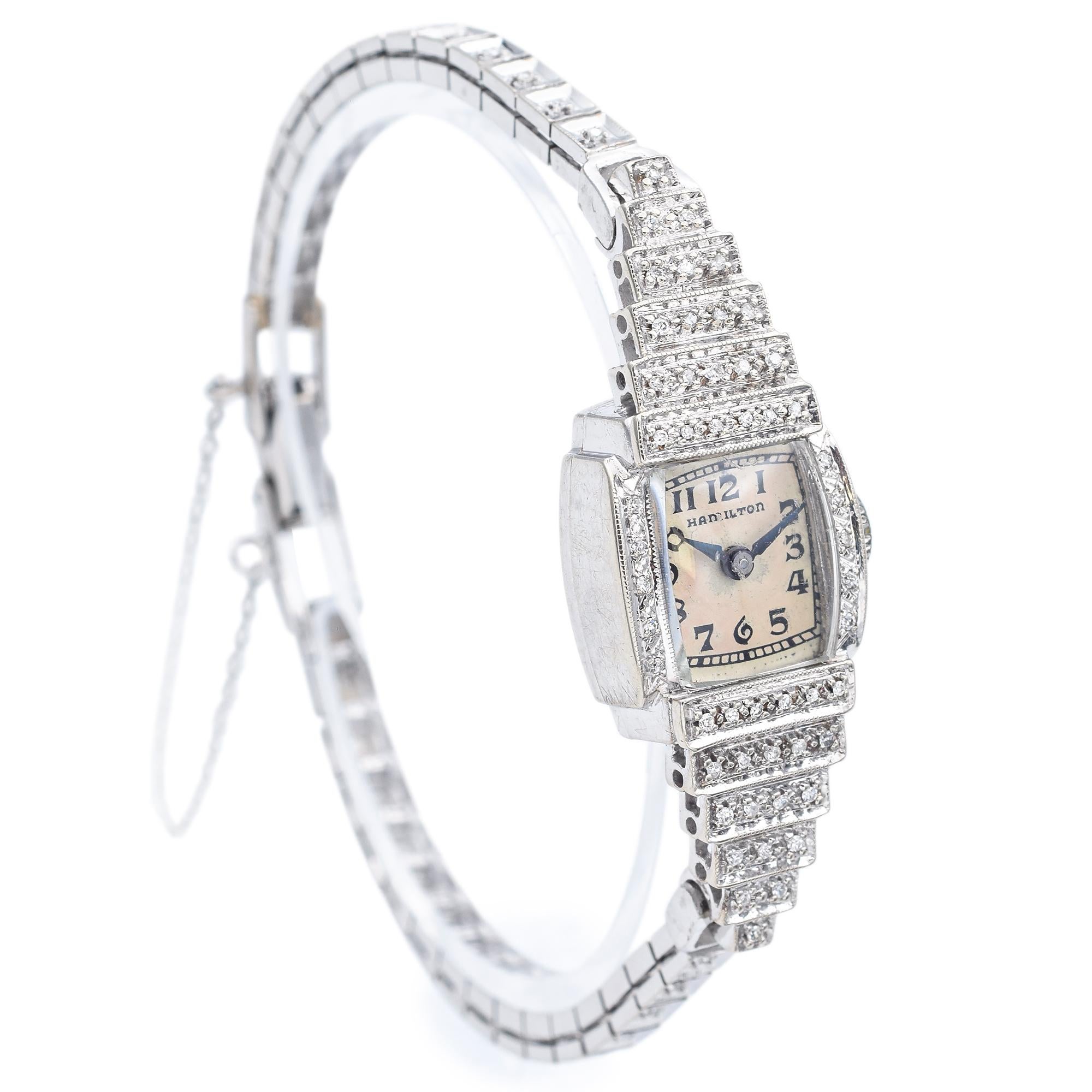 deco ii two hand diamond bracelet watch - 0.11ct.