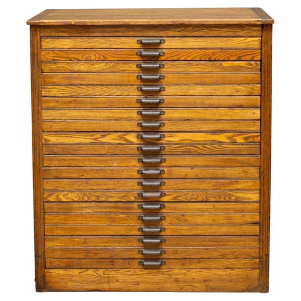 Typesetting Drawer Antique Hamilton Printer's 20 Drawer Typeset Industrial Cabinet c.1920 ...