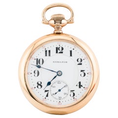 Antique Hamilton Railroad 21 Jewel Grade 992 Pocket Watch in Yellow Gold Filled
