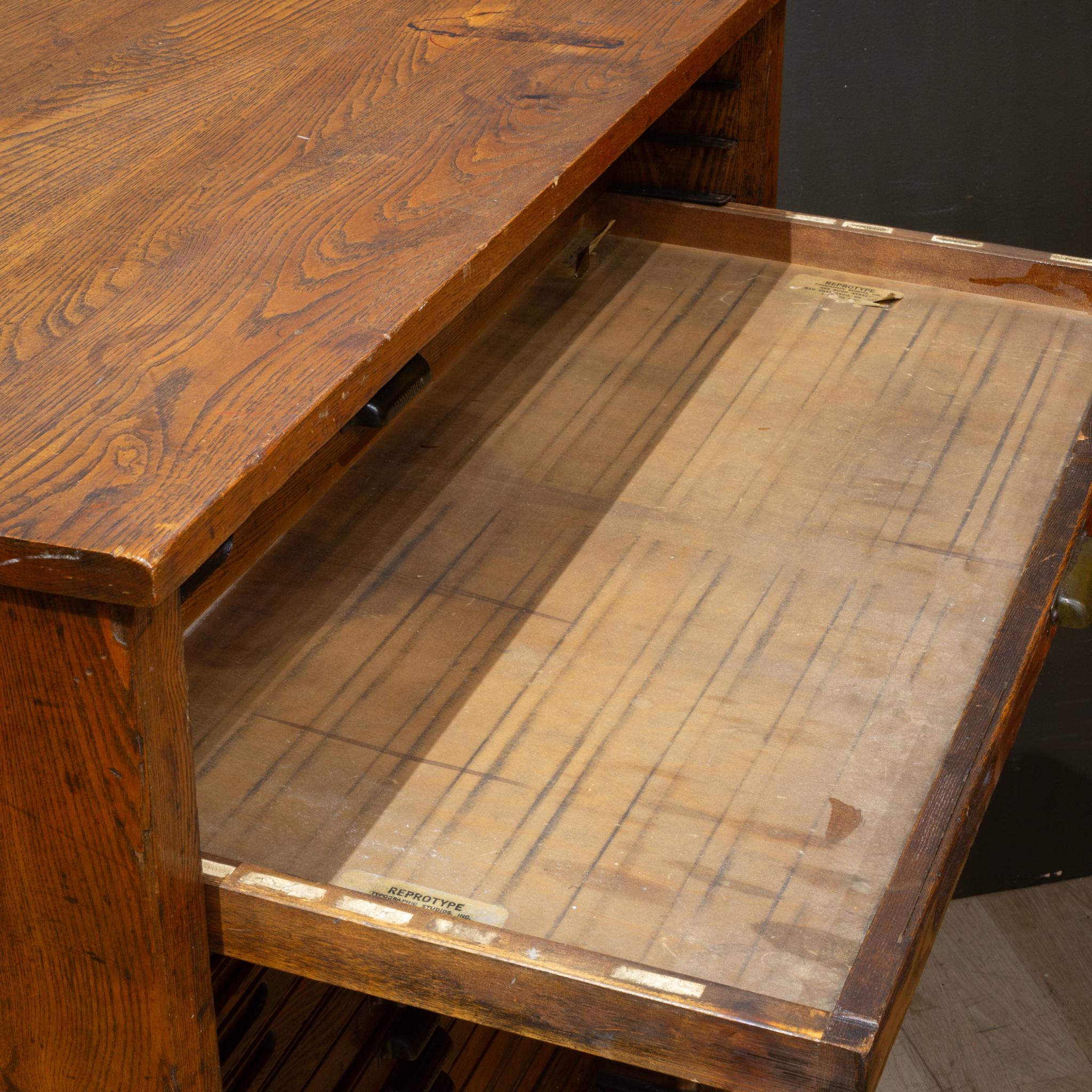 Antike Hamilton Typeset 24 Schublade Industrie-Schrank c.1920 (20. Jahrhundert) im Angebot