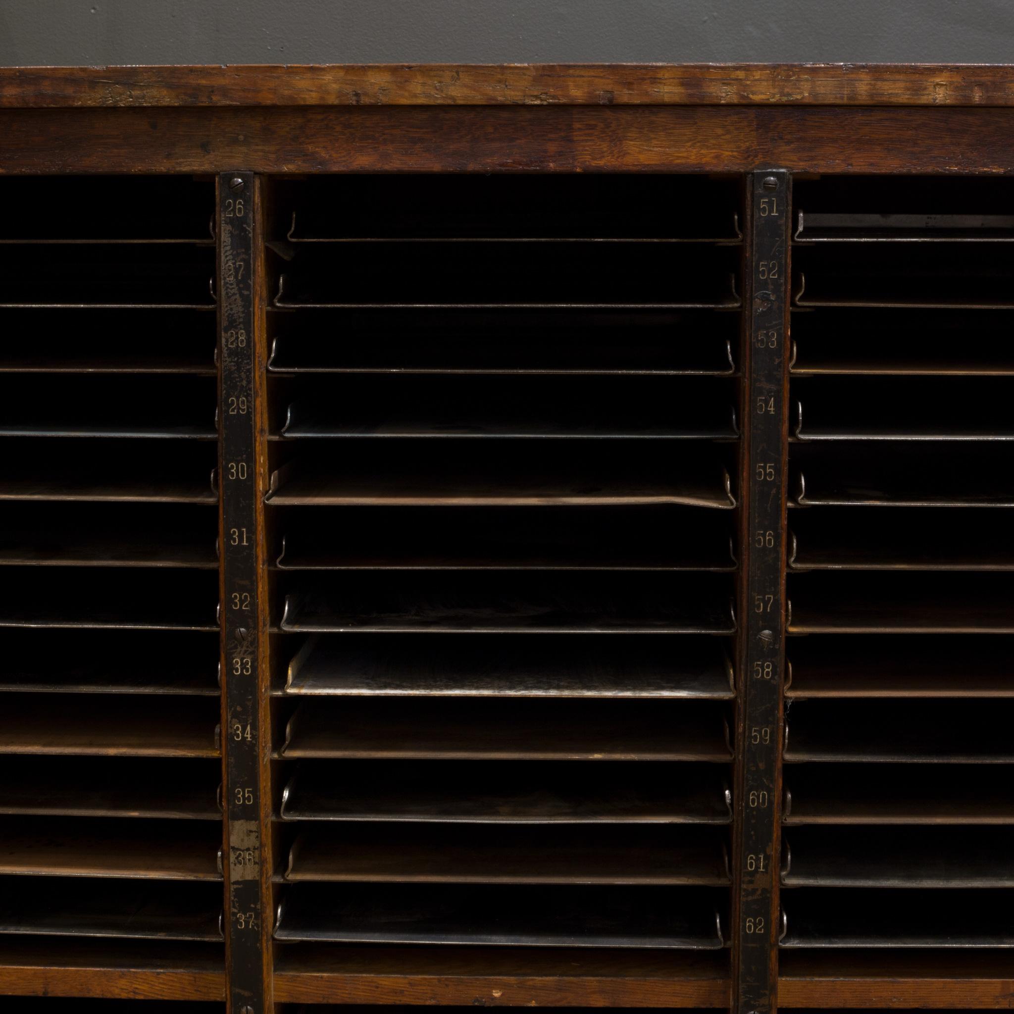 Steel Antique Hamilton Typesetter's Storage Cabinet c.1920-1930