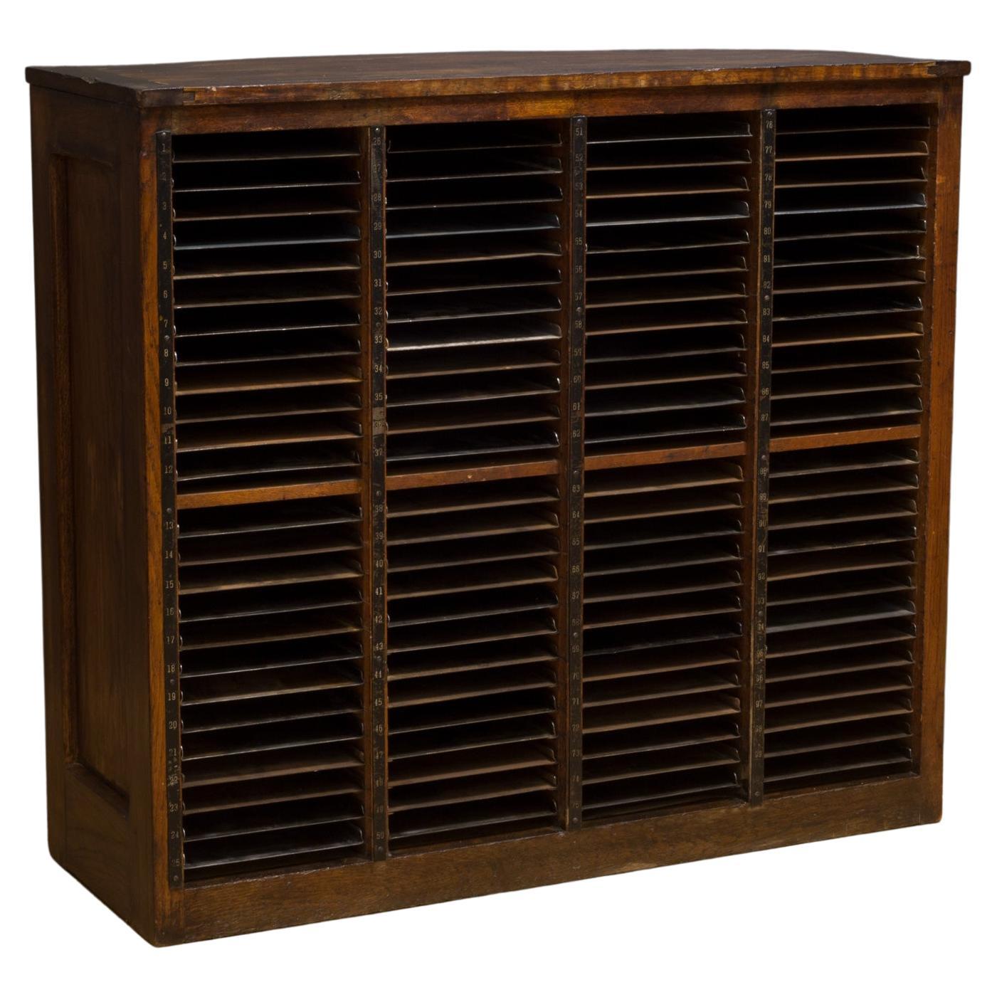 Antique Hamilton Typesetter's Storage Cabinet c.1920-1930