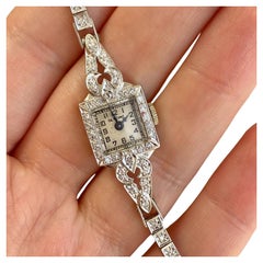  Antique HAMILTON WATCH with Diamonds in platinum and gold 