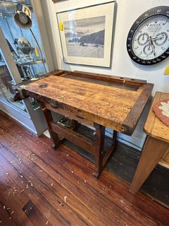 Mesa de trabajo antigua Hammacher Schlemmer Rock Arce