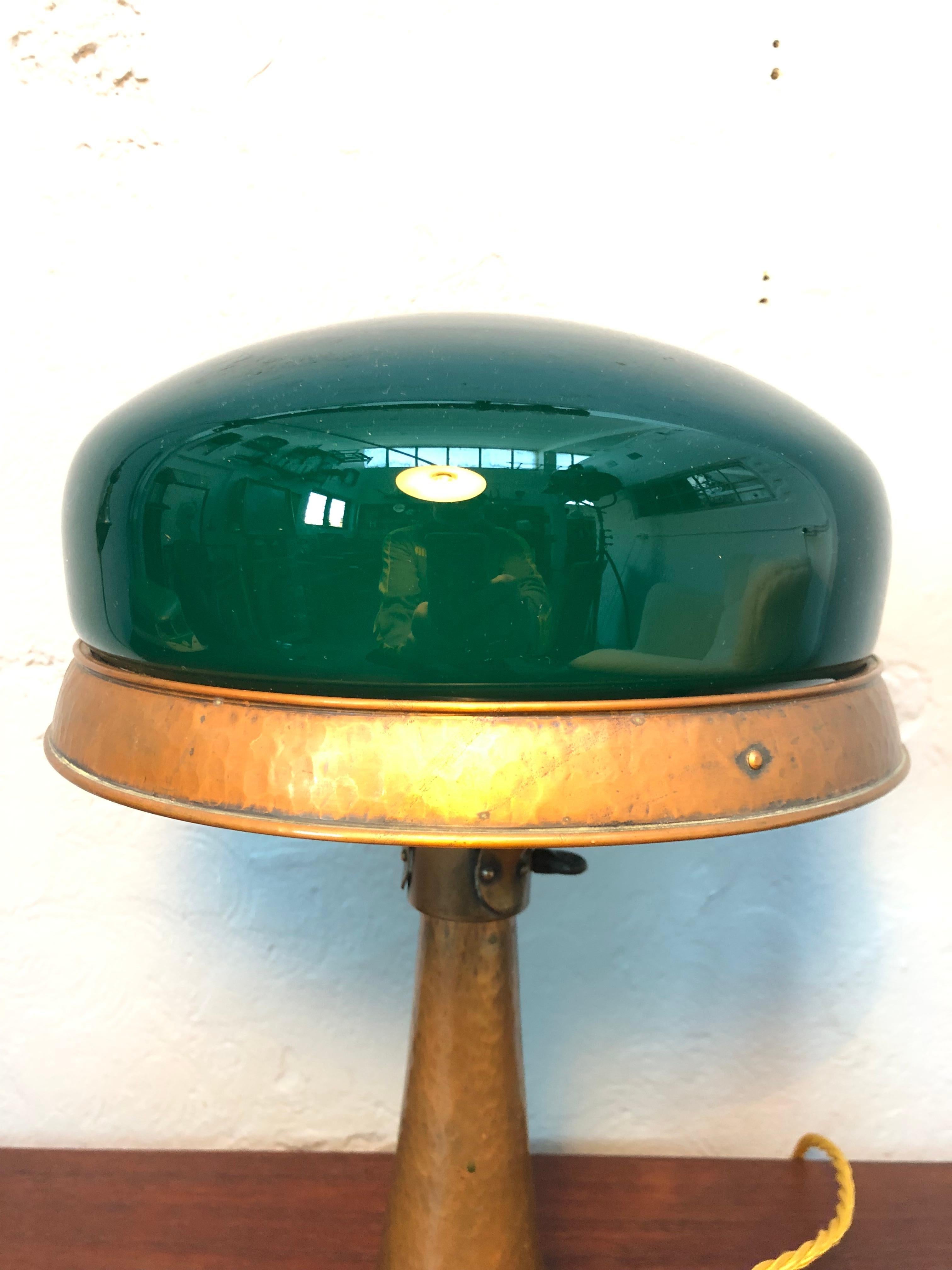 Swedish Antique Hammered Copper Art Deco Strindberg Lamp from Sweden 
