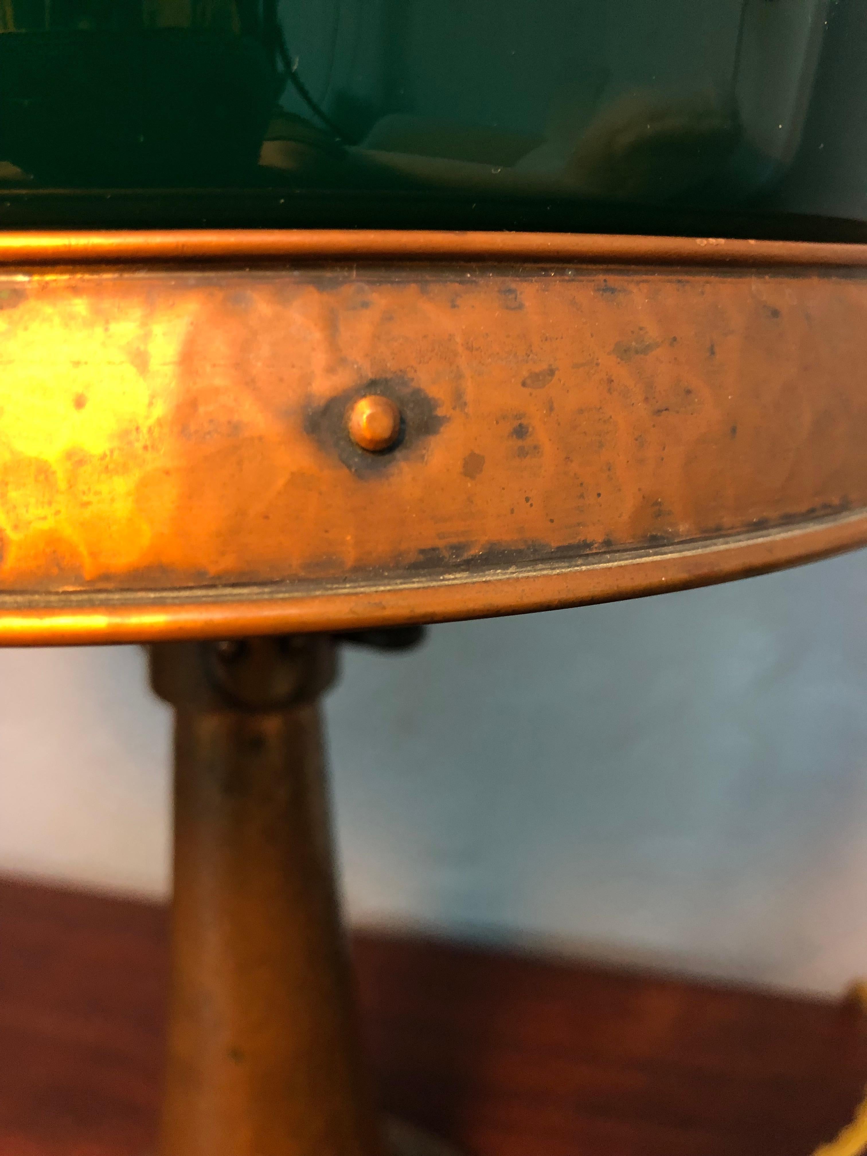 Hand-Crafted Antique Hammered Copper Art Deco Strindberg Lamp from Sweden 