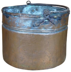 Antique Hammered Dovetailed Copper Apple Butter Cauldron Kettle Pot Boiler