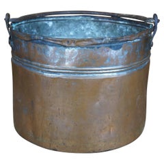 Antique Hammered Dovetailed Copper Apple Butter Cauldron Kettle Pot Boiler
