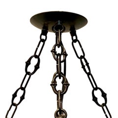 Antique Hammered Iron Light Fixture