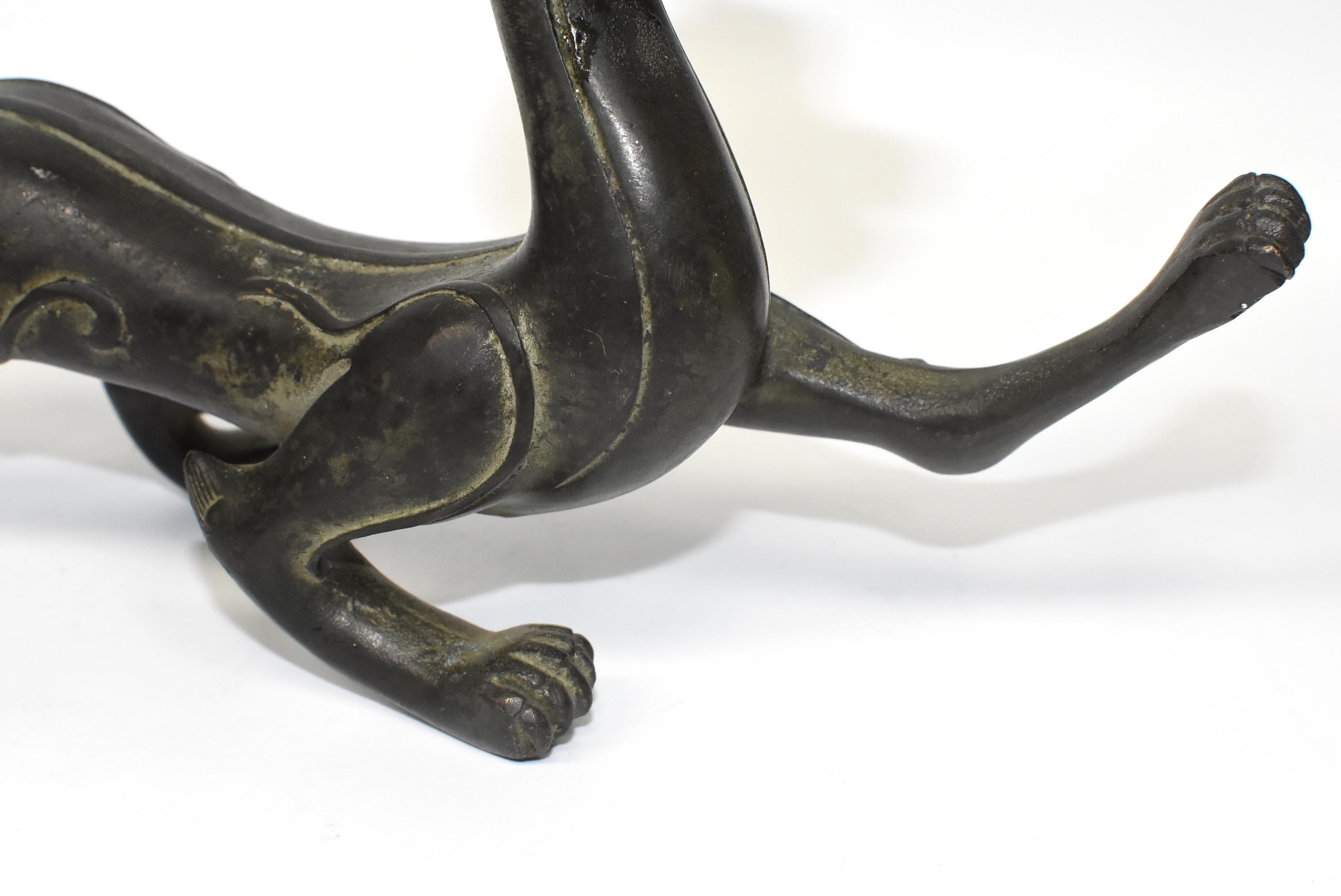 Chinese Antique Han Style Bronze Dragon