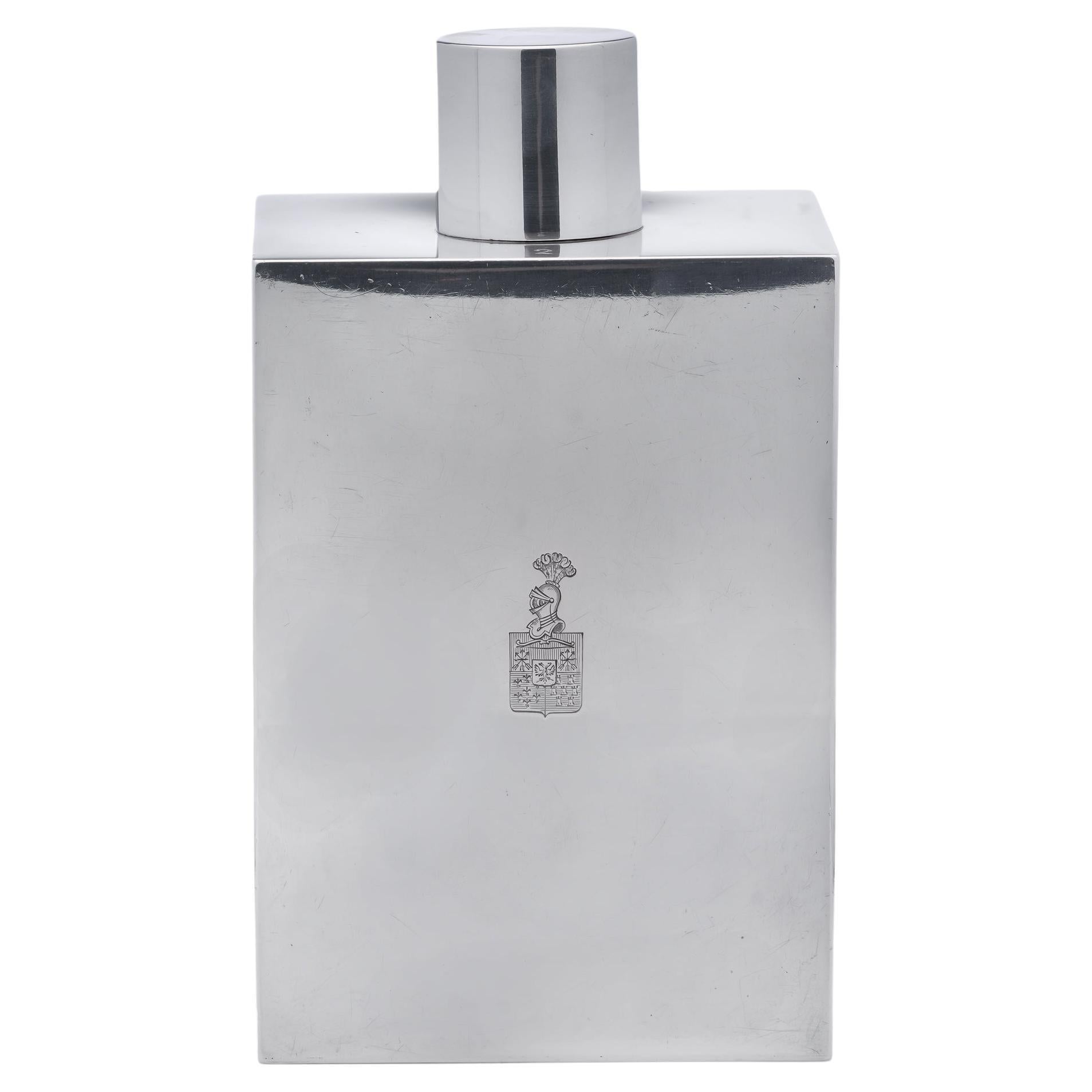 Antique Hanau 835 silver perfume bottle by Gebruder Friedlander For Sale