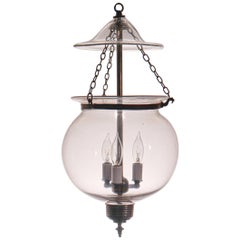 Antique Hand Blown Glass Globe Bell Jar Lantern Antique Hand Blown Glass Globe Bell Jar Lantern