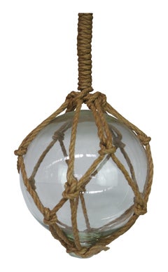 Antique Hand Blown Glass Japanese Float Fishing Net Nautical Buoy Marker